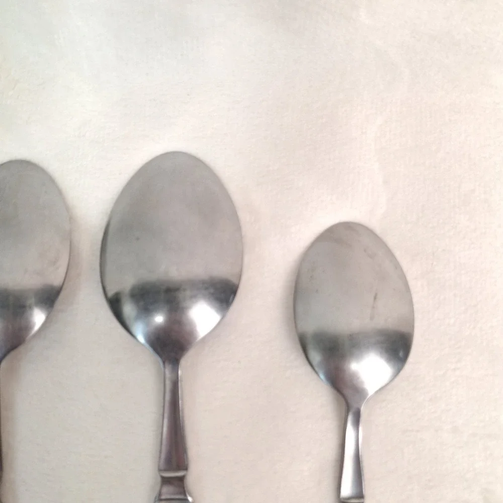 Hampton Silversmiths Bistro Stainless Flatware Lot 4 Spoons Replacement